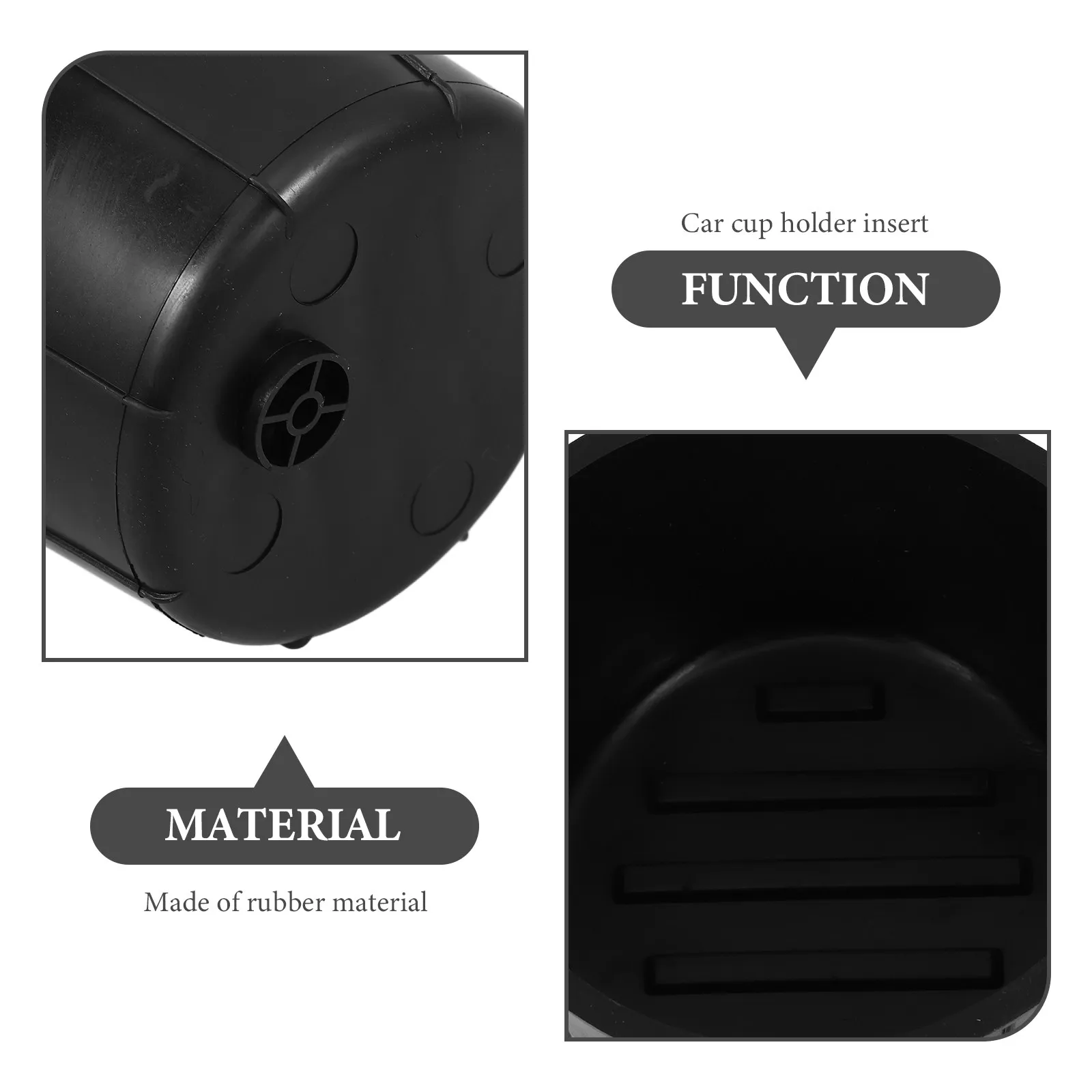 1Pair Center Console Cup Holder Inserts Premium Rubber Car Cup Holder Liner Replacement Fit for F150 09-14 Steady Cushioning