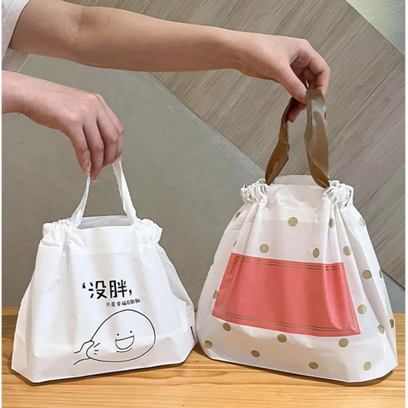 Biodegradable Takeaway Bag Hainan Eco-Friendly Drawstring Packaging Toast And Light Food Plastic Bag Sustainable Food Container