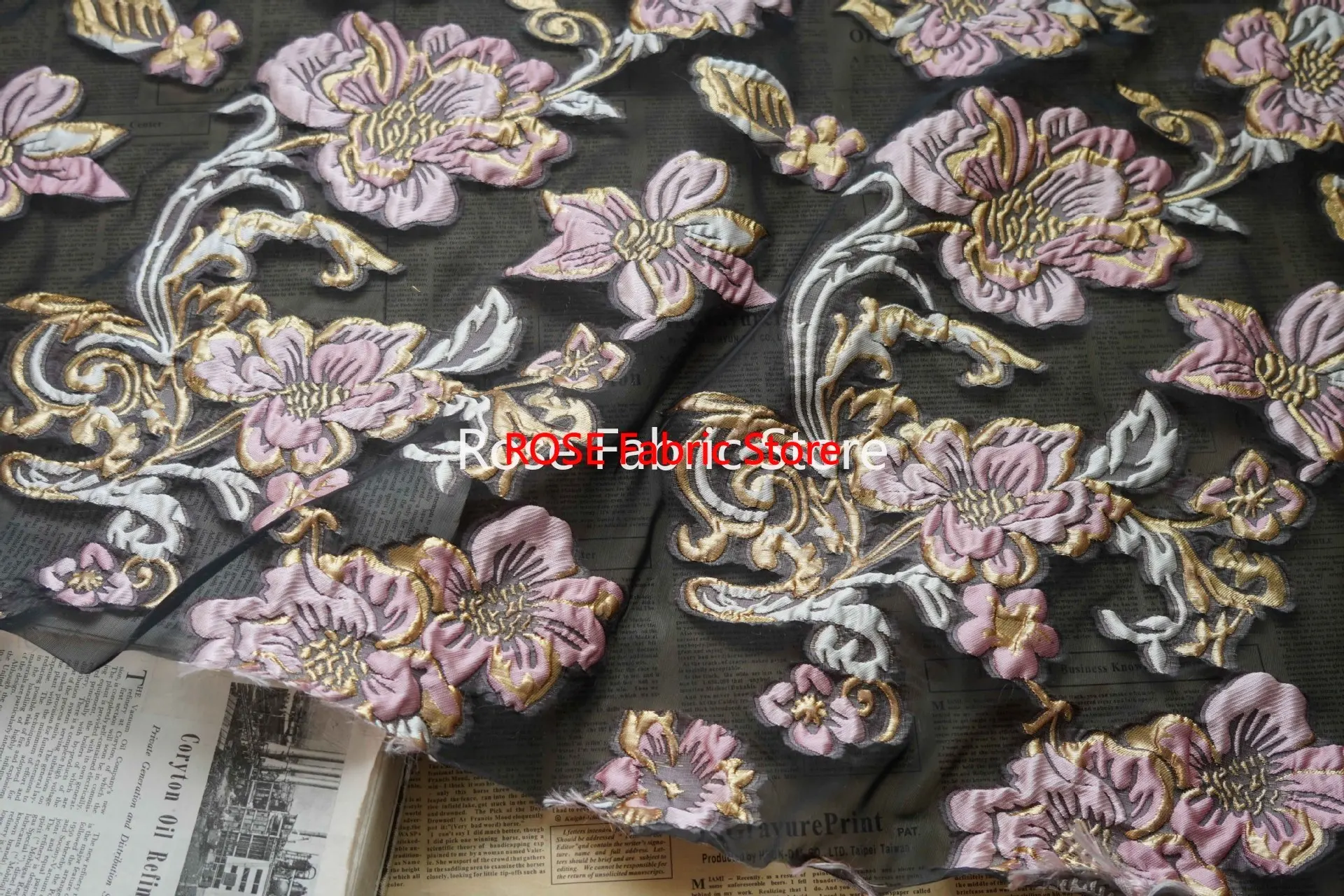 1 metro Retro en relieve flor grande hilo teñido Jacquard tela Primavera Verano vestido de burbuja Diy tela de costura