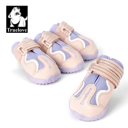 Truelove Breathable Dog Shoes with TPR Sole Flexible Protectable Soft Outsole Classic Outdoor Dog Boots All Breed 4Pcs TLS3962