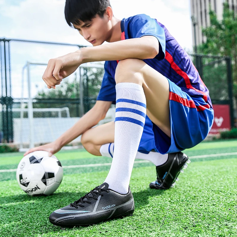 Sepatu sepak bola profesional, sepatu sepak bola profesional, sepatu rumput Tf Fg bersirkulasi udara, sepatu latihan olahraga, sepatu Sepakbola