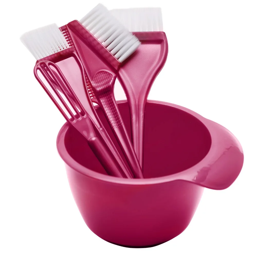 

5pcs/set Professional Premium Salon Hair Dye Kit Tail Comb Bleaching Hair Coloring Brush and Bowl Set Durable Applicator Tools