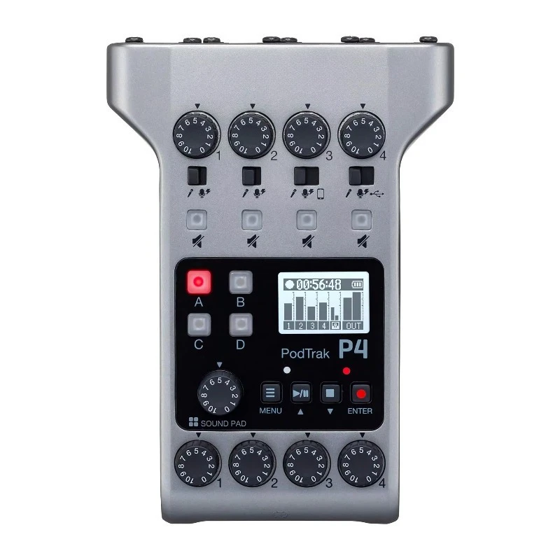 P4 Recorder Multi-channel Portable Recorder Hongmeng Mobile Phone Computer Podcast Live