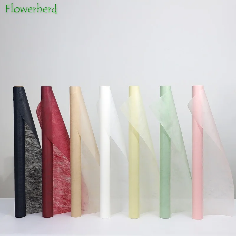 58cm X 10Y DIY Roll Tissue Craft Paper Flower Bouquet Wrapping Paper Milk Cotton Gift Packing Flower Packaging Florist Supplies