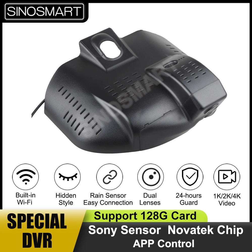 SINOSMART Special 1080P Dash Camera for 2022 Mercedes-Benz C-Class: C200 Sport, C260L, C260L Sport, C200 C220d etc.