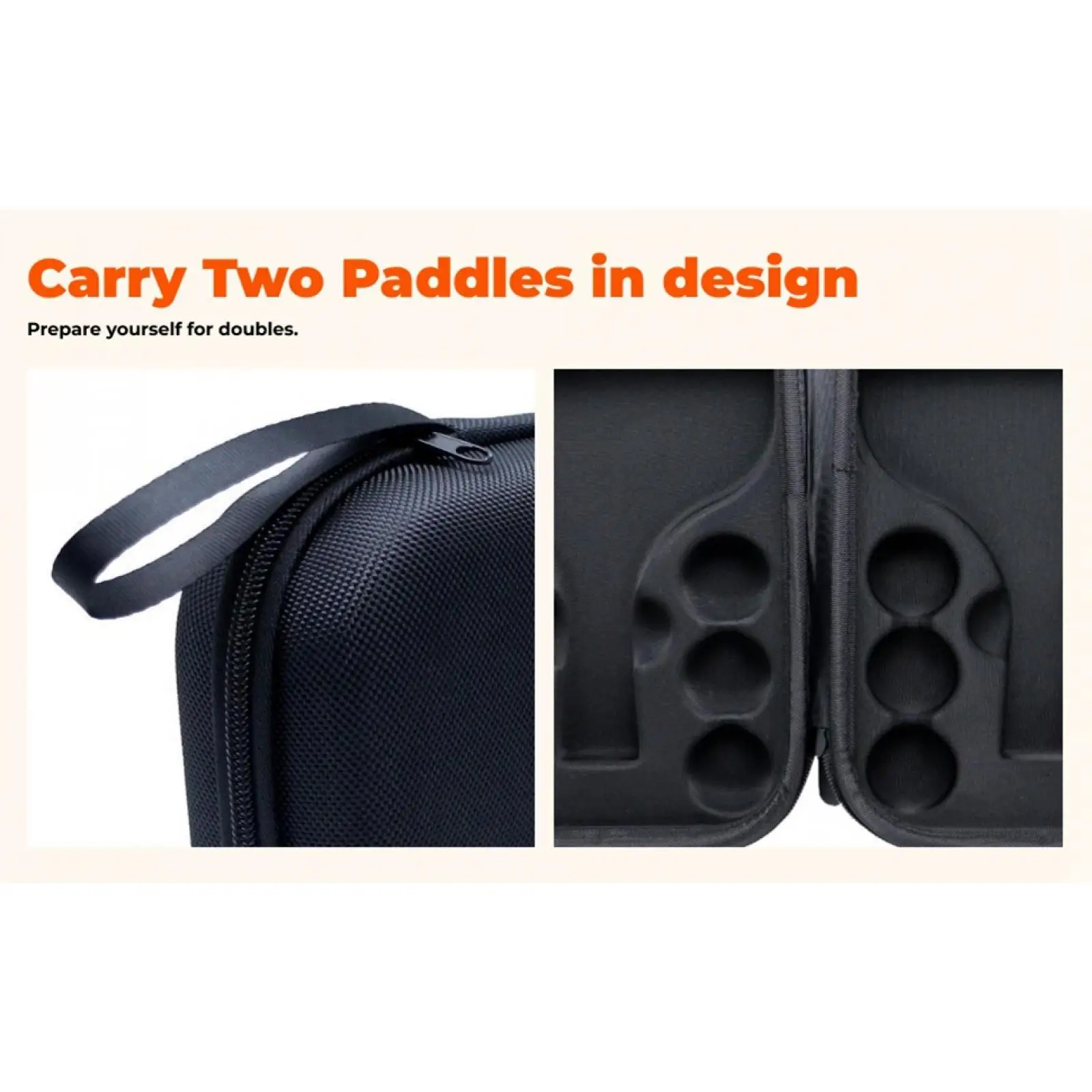 Convenient Ping Pong Paddle Case with Smooth Zipper for Racket and Balls Storage Ideal for Outdoor Activities Travel