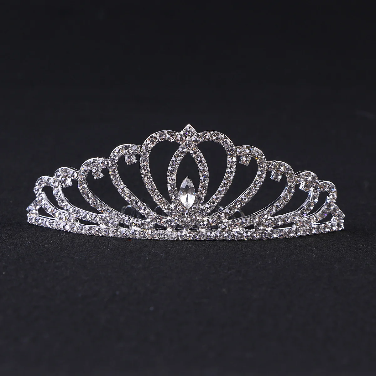 

Rhinestone Crown Hair Comb Bridal Tiara Sparkling Wedding Accessory Elegant Headpiece For Bride Women Party Prom