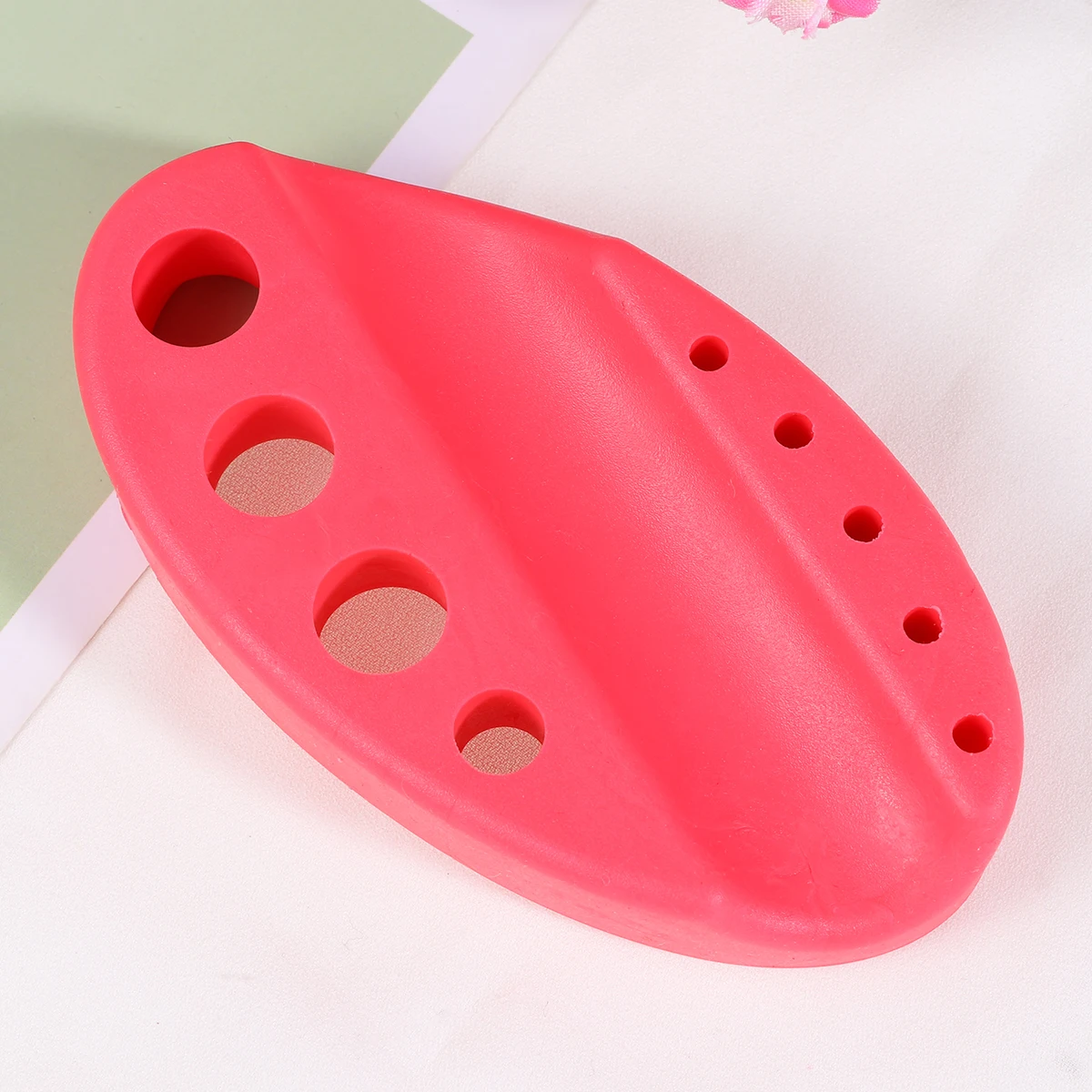 

1pc Silicone Ink Cup Holder For Tattoo Pen Pigment Stand Disposable Cotton Swabs Tray Portable Oval Rack Salon Home Use Peach
