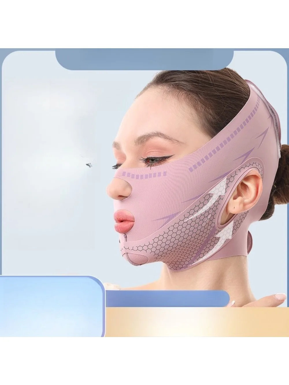 Графеновая V-образная лифтинговая повязка, дышащая маска для сна для контурирования носогубных склад, двойного подбородка