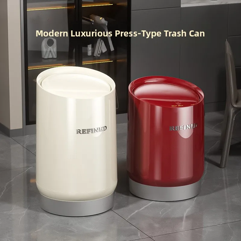 

Большое мусорное ведро с крышкой, премиум-класса, для дома, с защитой от запаха, для гостиной, спальни, ванной комнаты, с откидной крышкой, для бытового использования