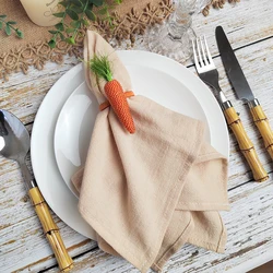6 Pcs Serving Cloth Napkins 30x45cm Natural Cotton Fabric Serviette Kitchen Tea Table Towels for Wedding Decoration Baby Shower