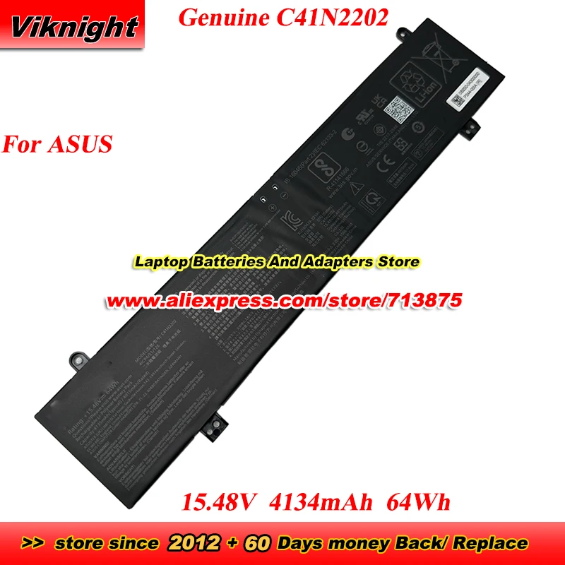 Genuine C41N2202 Battery 15.48V 4134mAh 64Wh 0B200-04300000 for ASUS ROG Strix G16 G614JJ G614JV G614JI G614JU G614JZ