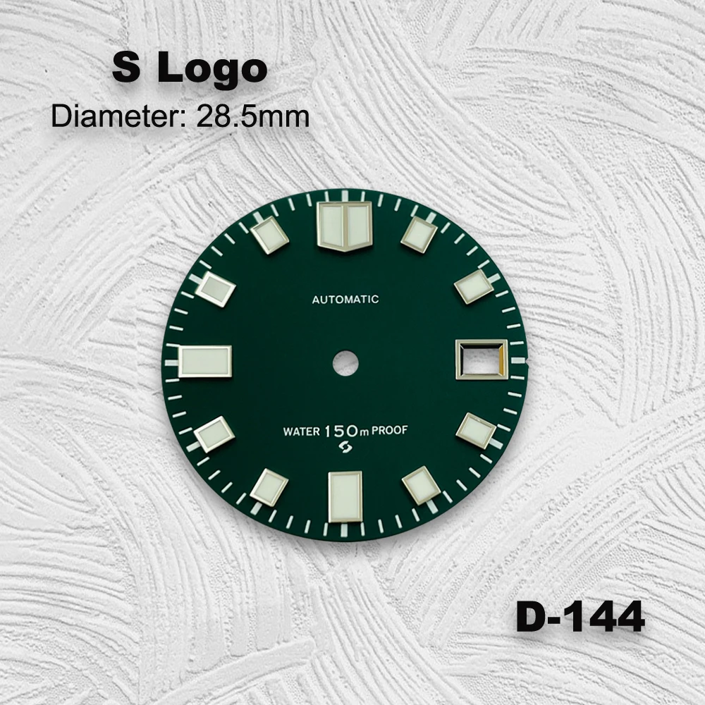 High Quality Green Luminous NH35 Dial 28.5mm Watch Dials Fits for NH35/NH36 Movement Men Watch Accessories 