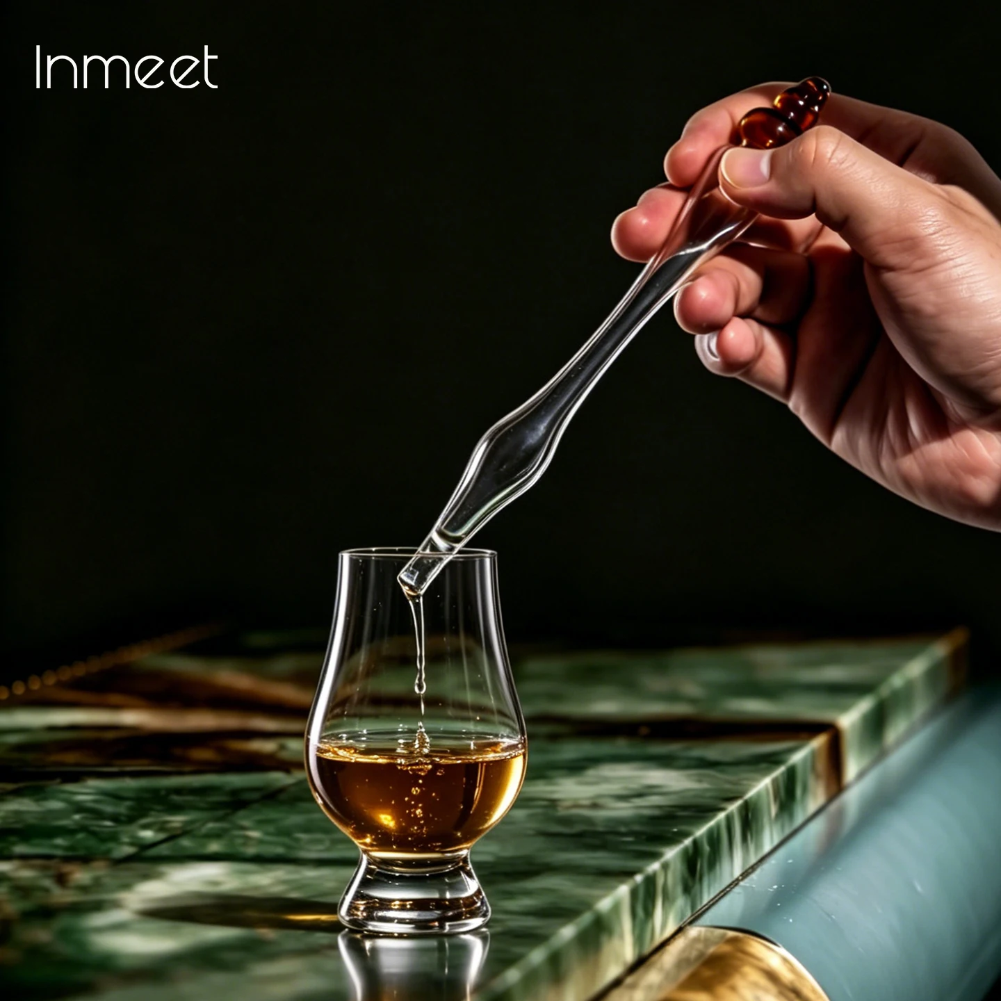 Inmeet Whisky Gifts, Whisky Pipette Whisky Water Dropper Tasting Session Straw Scotch/Single Malt Whisky