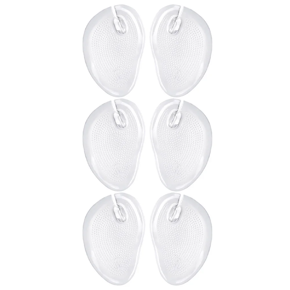 6 pezzi senza infradito per l'avampiede solette per massaggio antiscivolo strumento per la cura del piede resistente all'usura per sandali supporto leggero