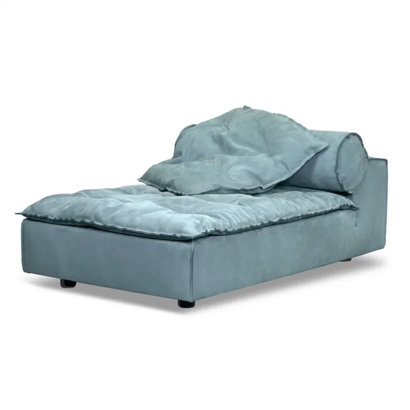 Italian minimalist technology fabric module combination matte velvet leather sofa, living room large apartment villa
