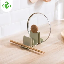 1pc Plastic Kitchen Wave Shape Pot Pan Cover Lid Shell Stand Holder Racks Ladle Spoon Storage Rack Cooking Tools GUANYAO