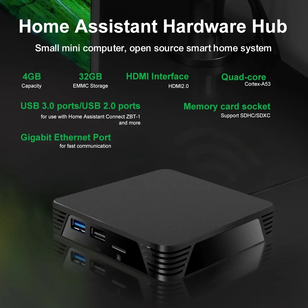 AVATTO 4G Plus 32G USB 3.0/2.0 Ports Home Assistant Smart Home Box Gateway Quad-core Cortex-A53 Support ZigBee2MQTT ZA HomeKit