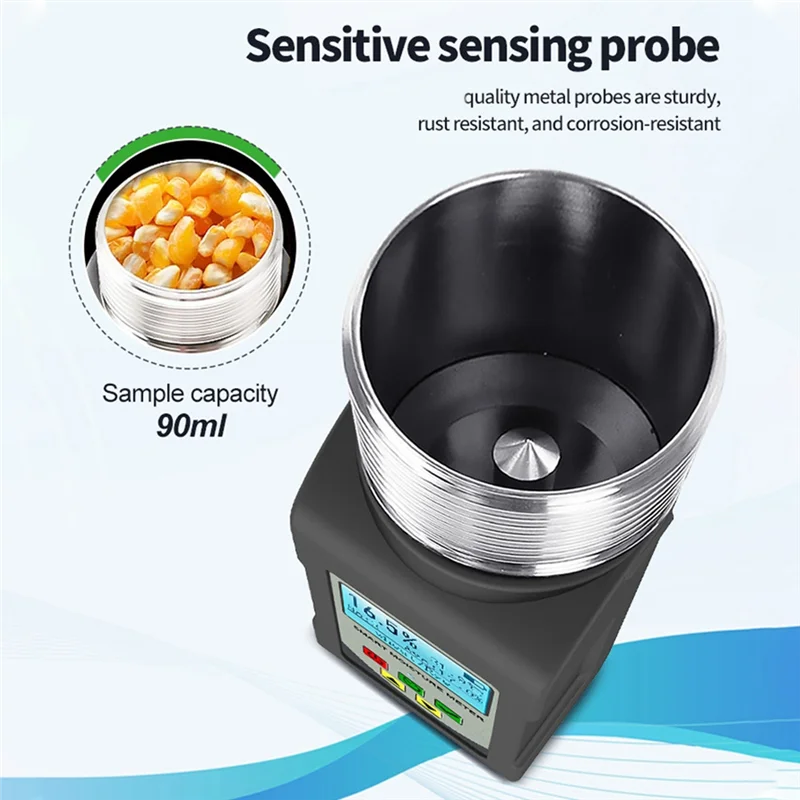 AS60-Intelligent Hygrometer Humidity Tester Grain Moisture Meter For 25 Kind Varieties Of Grains Rice Wheat Coffee Bean Seeds Pe