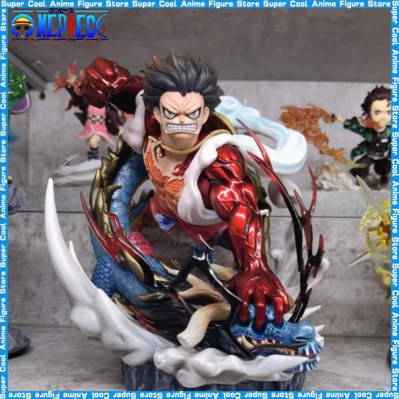 14cm One piece Anime Figure Wano country Monkey d luffy Vs Kaido Dragon fighting Gk Luffy PVC action Model Toy Birthday Toy Gift