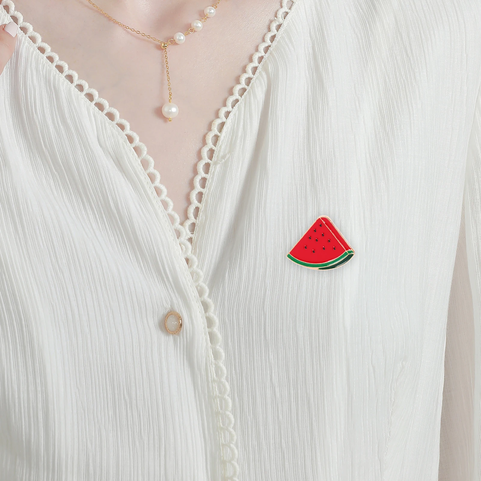 

Watermelon Brooch Lovely Scarf Brooch For Women Classic Sweater Dress Scarf Cardigan Clip Enamel Badge Gifts C1096-5