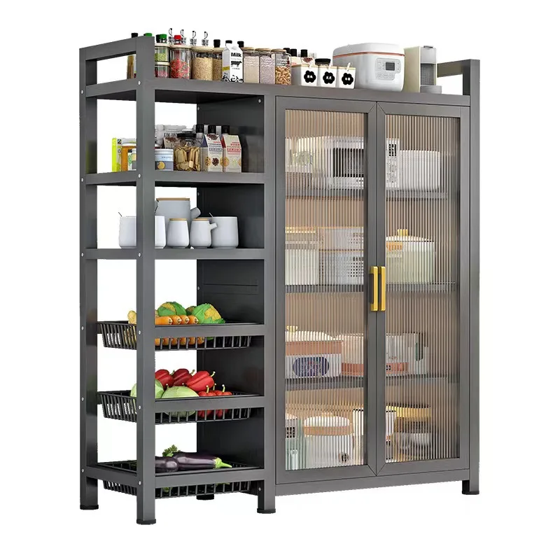 4/5/6 Tier Multifunctional Metal Storage Unit, Practical Sideboard Buffet Furnishing for  Room, Dining Area and Kitchen Storage