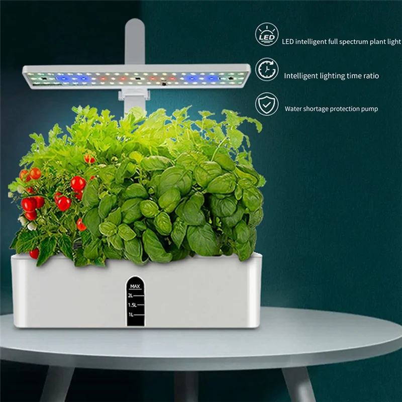 

A89X Water Pump Smart Hydroponics Growing System Indoor Garden Kit 9 Pods Automatic Timing With Height Adjustable EU Plug
