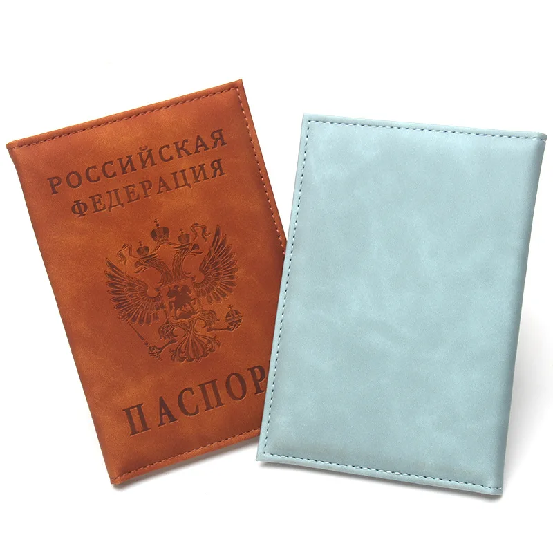 

Russian Federation Style Men Women Passport Holder Passport Case Id Holder Ticket Holder Leather Passport Covers