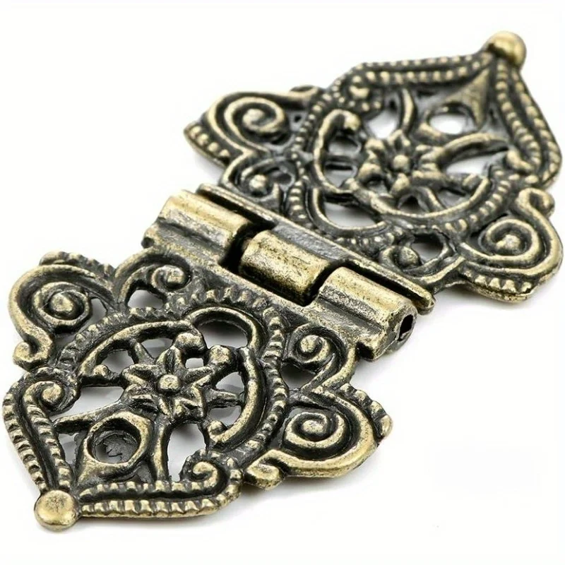 10Pcs Antique Bronze Vintage Style 10pcs Metal Decorative Hinges - for Wooden Boxes, Cabinets, Gift Boxes, Tool Boxes