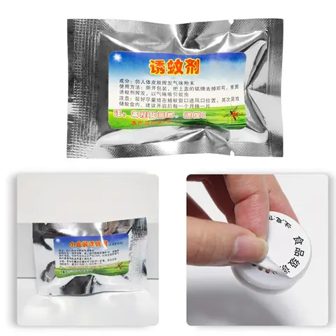 6 uds polvo Mosquito Zapper atrayente repelente de mosquitos piezas de lámpara señuelo para mosquitos repelente de plagas repelente de moscas