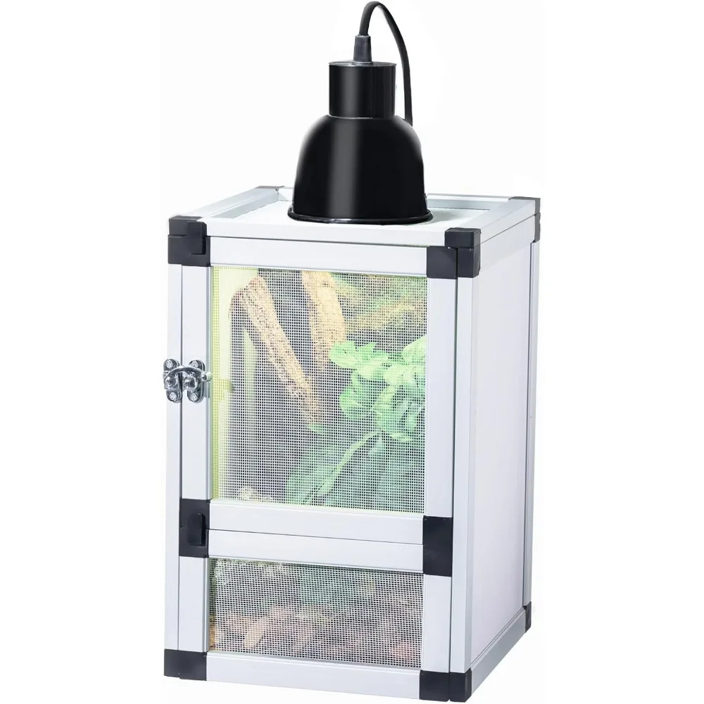 

5-Pack Reptile Cage 8" x 8" x 12", Small Hatching Habitat with Screen & Acrylic Doors, Ventilated Terrarium for Lizards, Frogs