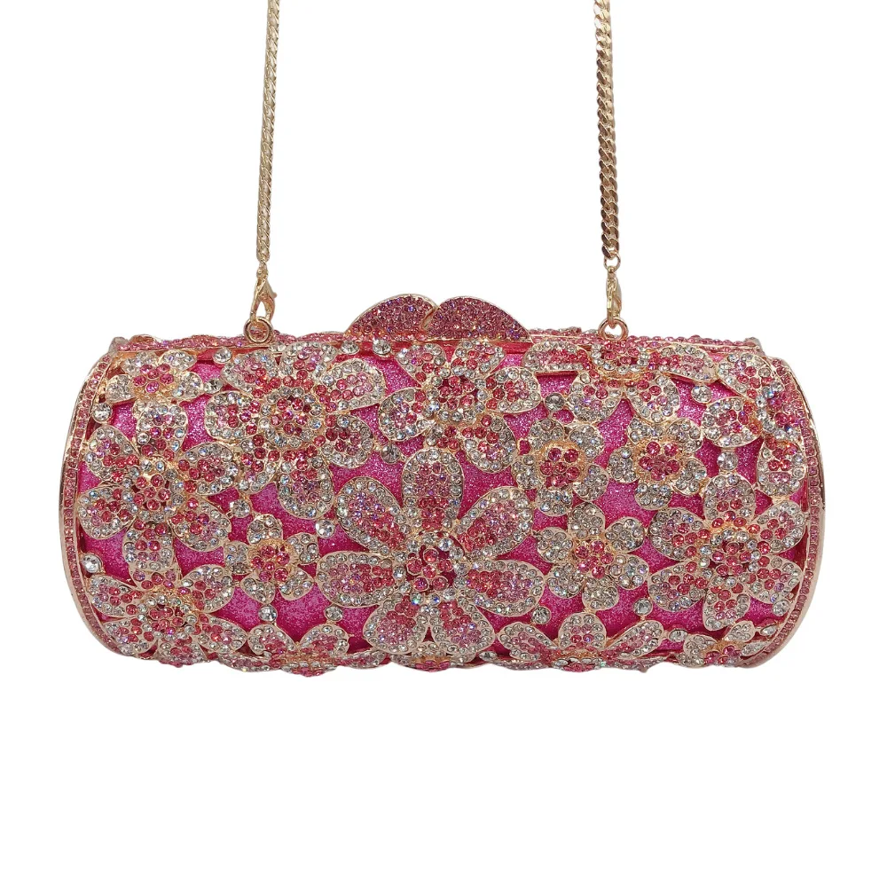 

2025 Luxury Party Dinner Bag Womens Crystal Clutches Evening Bags Wedding Party Cocktail Metal Diamond Handbags