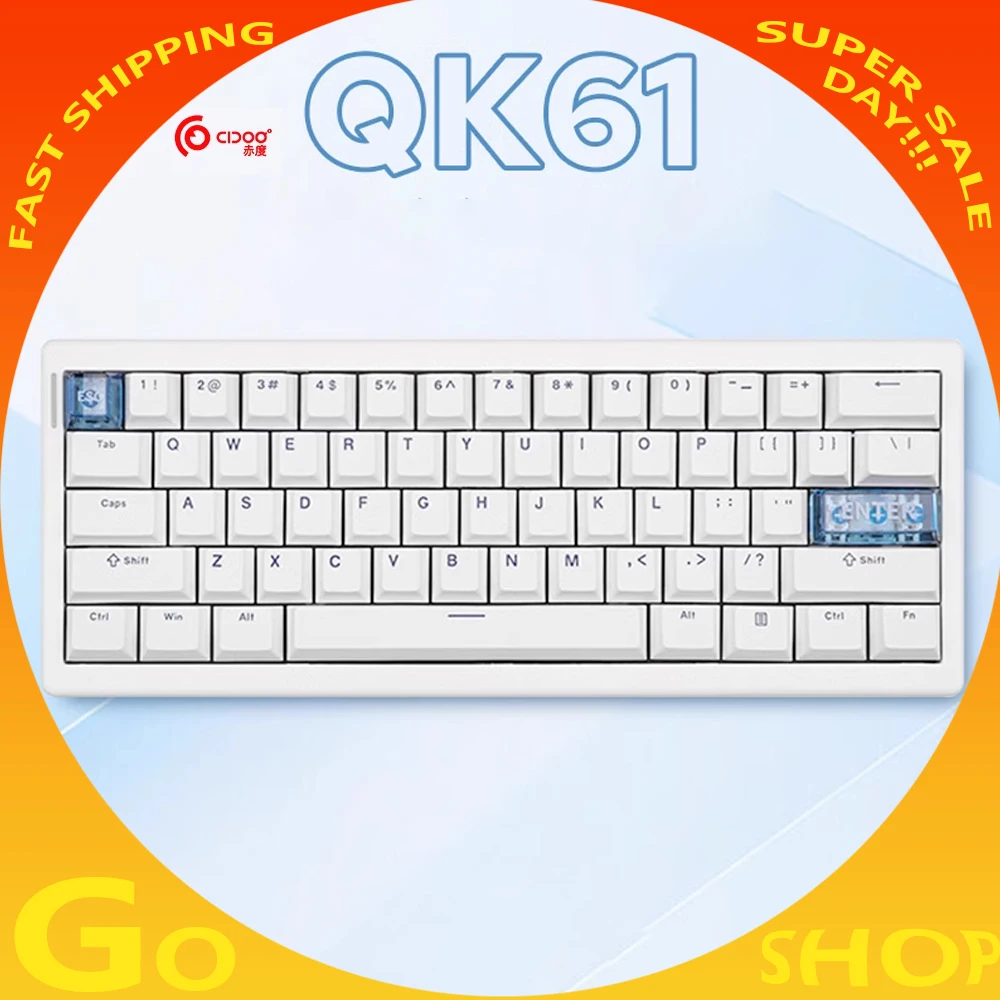 

Cidoo Qk61 Mechanical Keyboard Qmk Tri Mode Wireless Bluetooth Hot Swap Gasket Customization Keyboard Office Gaming Keyboard