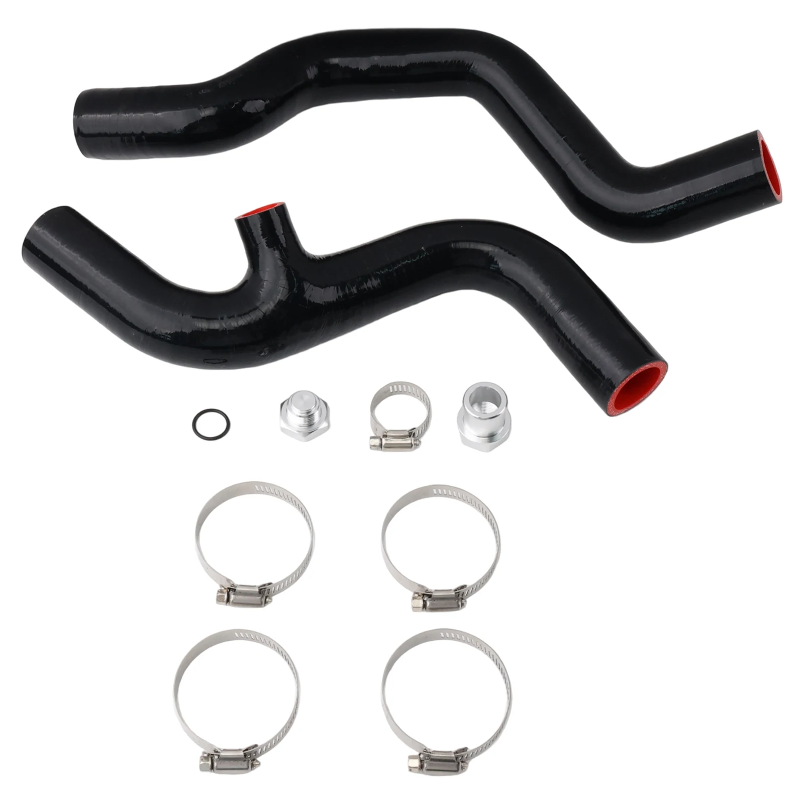 Driver Side Radiator Coolant Hose Kit With Fan Hose K-Swap Conversion For Honda EG EK DC2 CRX Si