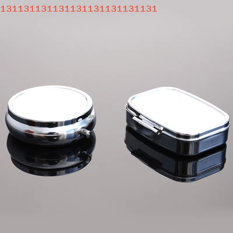 منظم حبوب الدواء المعدني المقاوم للماء، صندوق حبوب مربع دائري محمول، حاوية حبوب منع الحمل، صندوق فاصل حبوب أسبوعي #2