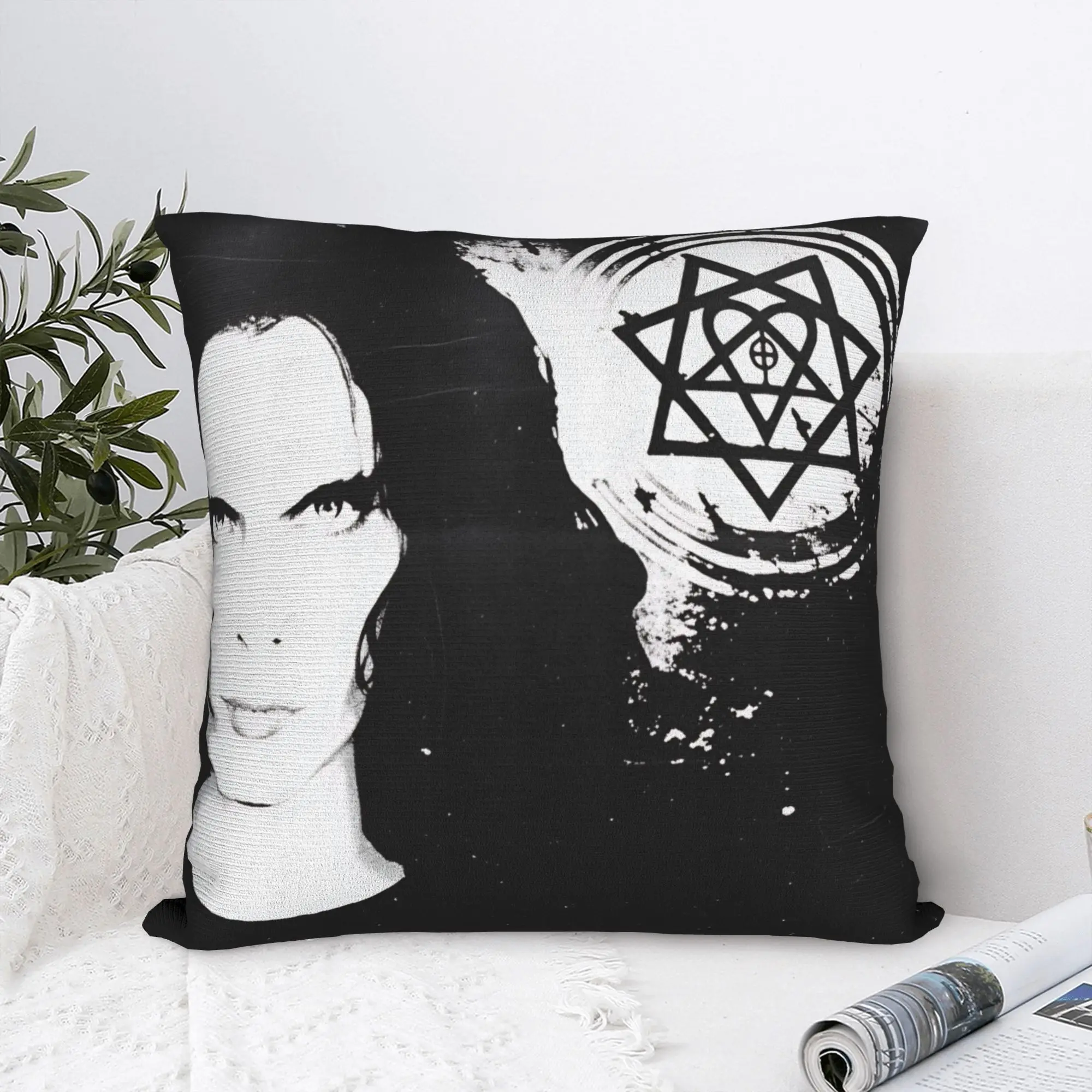 Pillow Cover H-HIM Band V-Ville V-Valo  Funny Pillow Case For Sofa Couch Bed Living Room Pillowcases