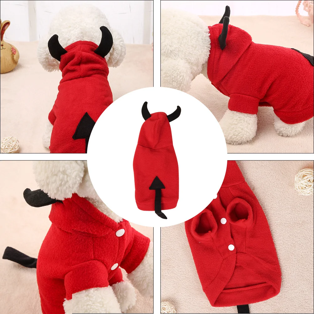 

Fashionable Threedimensional Devil Costume for Pets Comfortable Easy to Wear Dog Clothes for Various Occasions