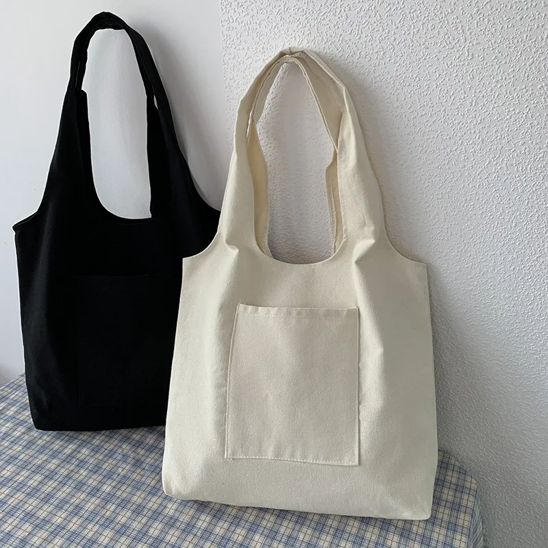 French Style Canvas Bag 2025 New Women\'s Large Capacity Single Shoulder Backpack Versatile Bookbag Handbag Trendy Student Bag