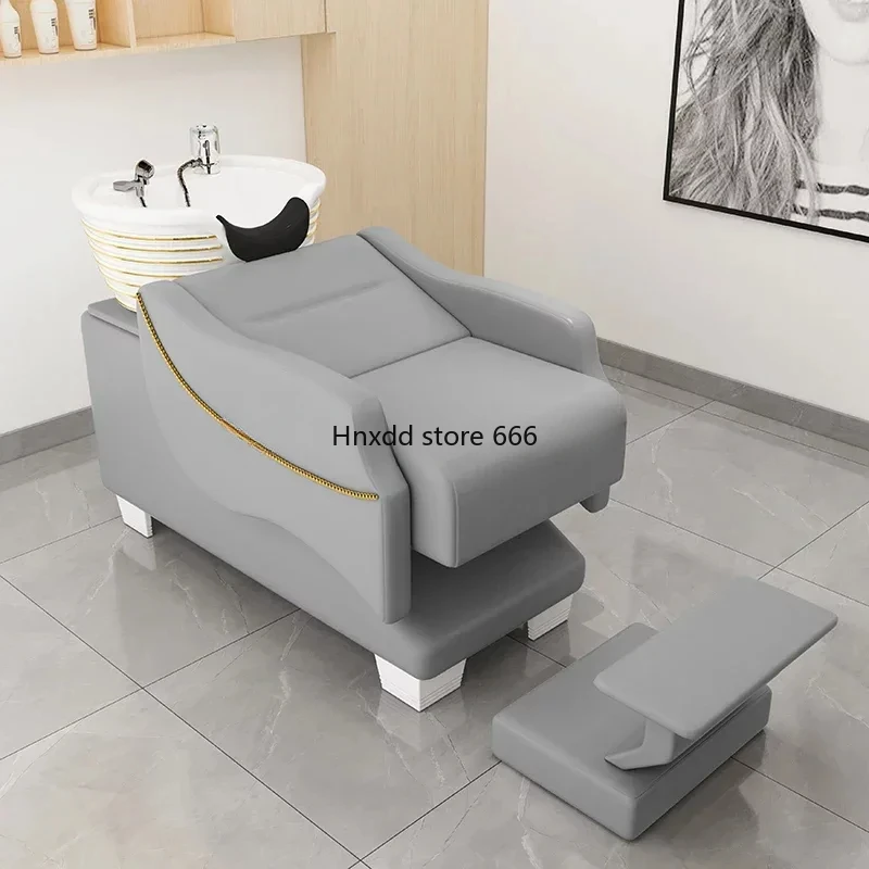 Head Spa Shampo Chair Minimalistic Water Circulation Comfort Hair Washing Station Chair Silla Peluqueria Salon Furniture MQ50SC