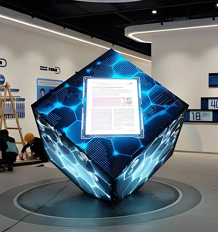 Creative Indoor Magic Cube Cuboid LED Display Panel Indoor Creative Magic Cube Cuboid Square LED Cube Display Screen For Retail