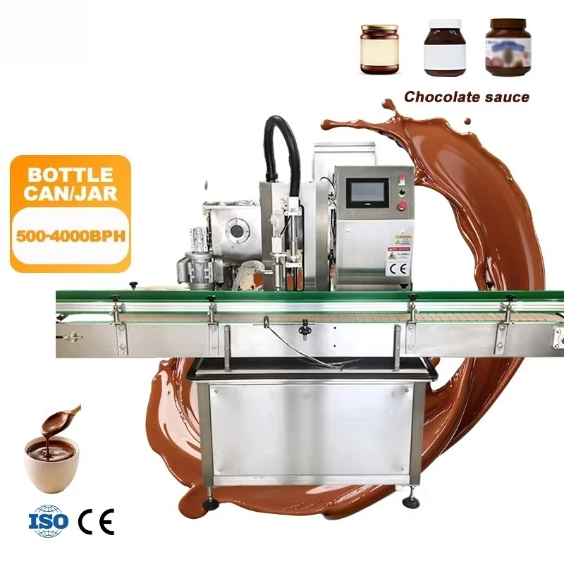custom multi head filler constant temperature filler sauce chocolate paste filling machine for food processing production line