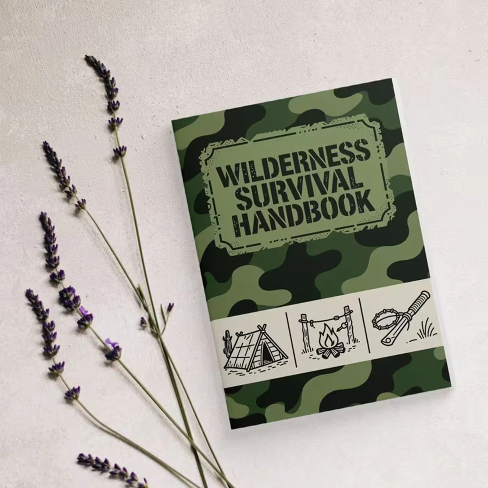 caderno-de-sobrevivencia-verde-exercito-a5-com-capa-impermeavel-graficos-de-habilidades-de-sobrevivencia-e-planejamento-para-acampamento-em-Areas-selvagens-para-entusiastas-de-atividades-ao-ar-livre