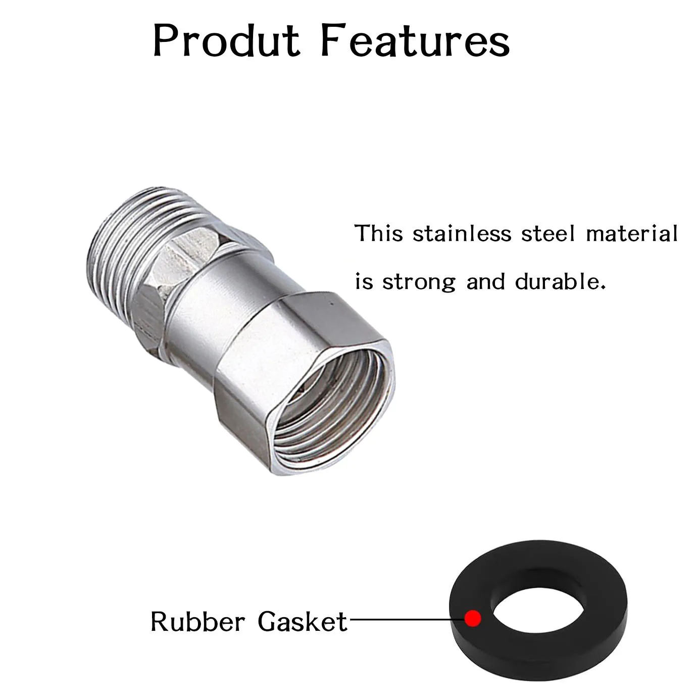 304 Stainless Steel Flexible Movable Connector, 1/2