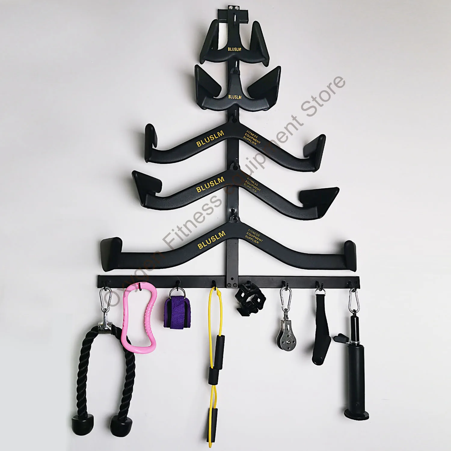 Home Gym Fitness Grip Equipment Storage Rack Space Saving Holder Wall/Vertical Multifunctional Sports Facilities Place Stand