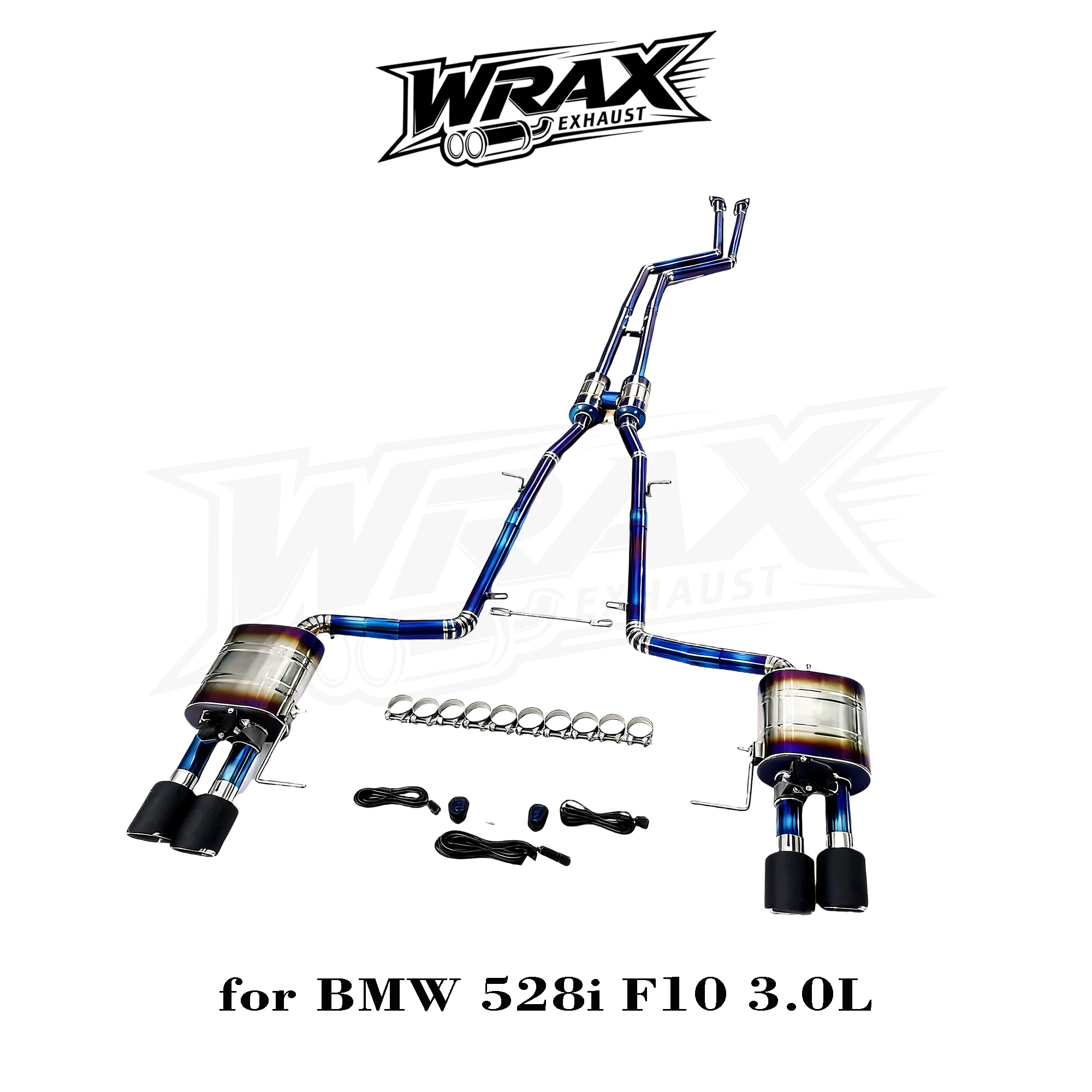 

WRAX Exhaust for BMW 528i F10 3.0L 2010-2017 Ti Catback Performance Boost Bolt-On Direct Fit Sporty Sound Lightweight Durable