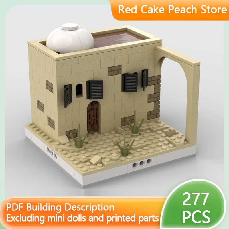 

City Street View Model MOC Building Bricks Village Desert House Modular Technology Children Holiday Gifts Assemble Toys Suit