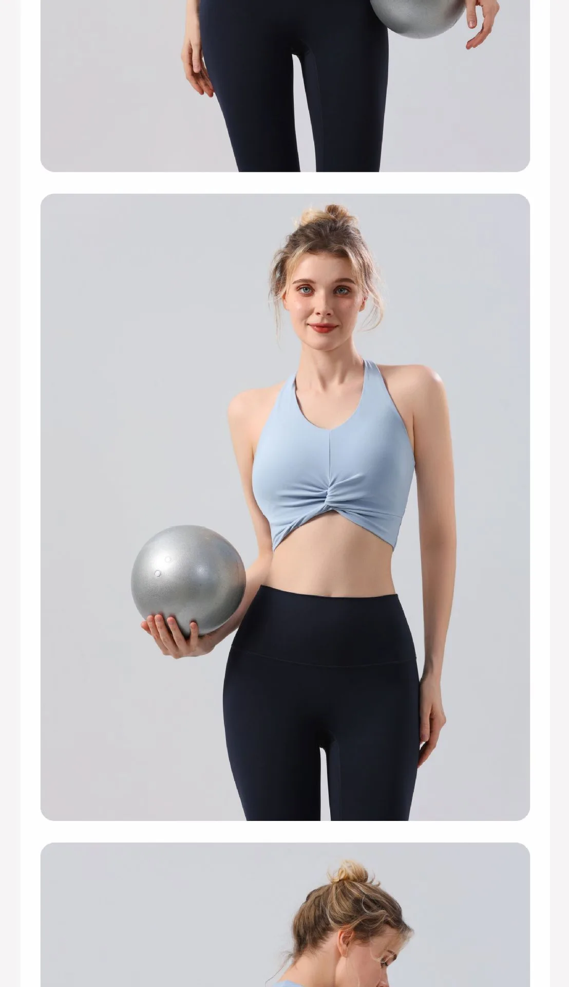 Neckhalter-Sportunterwäsche, Beauty-Back, integrierte Yoga-Weste für Frauen, geeignet für Training, Fitness, stoßfester Pilates-Lauf-BH – Detail 13