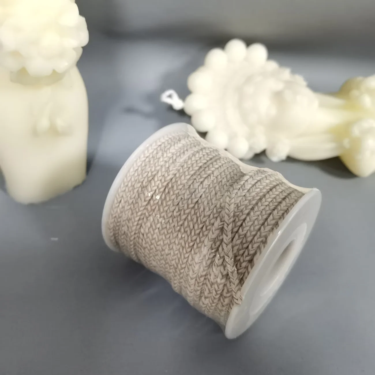 50‑Meter Braided Candle Wick Roll on Spool,  Tight Composite Weaving for Candle Craft & Candle Making