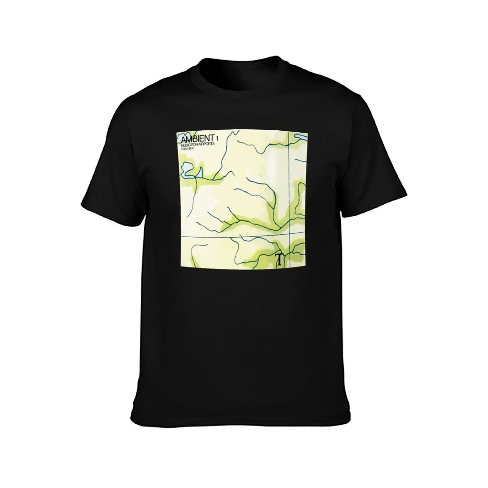 Ambient 1, Music For Airports T-Shirt, Summer Casual Cotton Tee, Oversized Streetwear Tops, Vintage Graphic Print, 100% Cotton