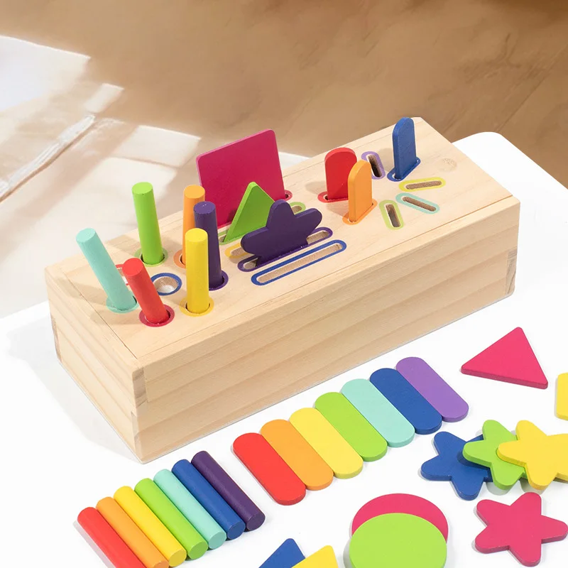 3D Shapes Geometric Solids Wooden Color Toy Sorting Toy Developmental Training Montessori Educational Toys Game For Children